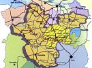 Mapa powiatu polkowickiego